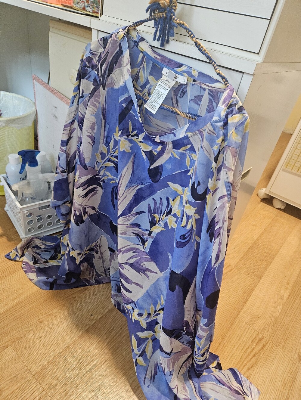 Chico's Blue & Purple Floral Tunic